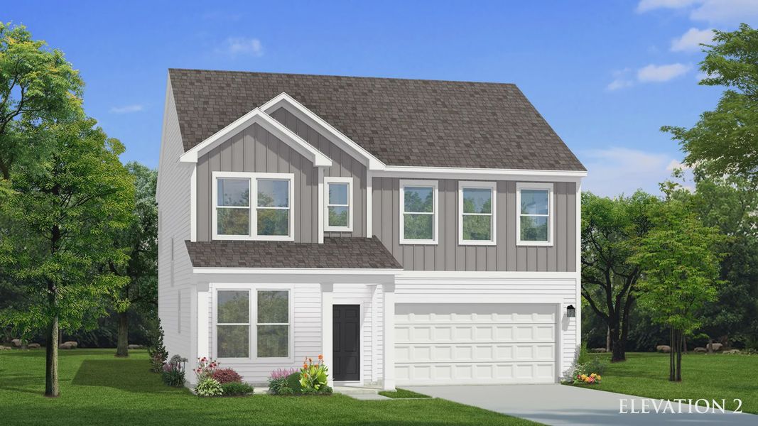 Representative exterior photo of a completed home built from the Pelham by DRB Homes in Riley Farms, Rockvale, TN (Image 22).