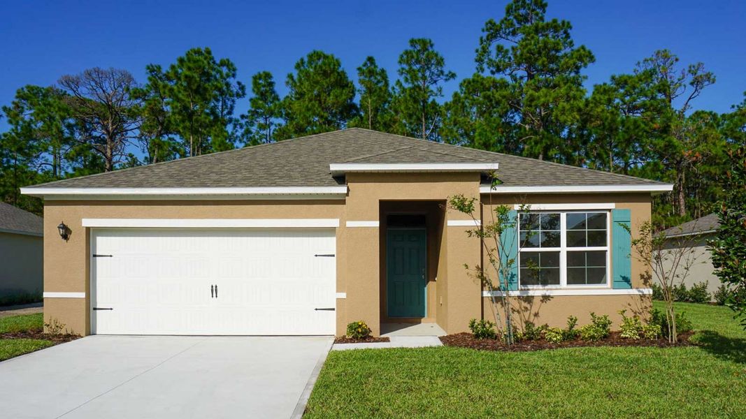 Representative exterior photo of a completed home built from the Aria by D.R. Horton in Ironwood, Daytona Beach, FL (Image 12).