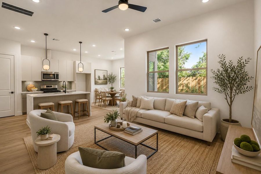 Furnished interior view inside a new home in , Houston (Image 11).