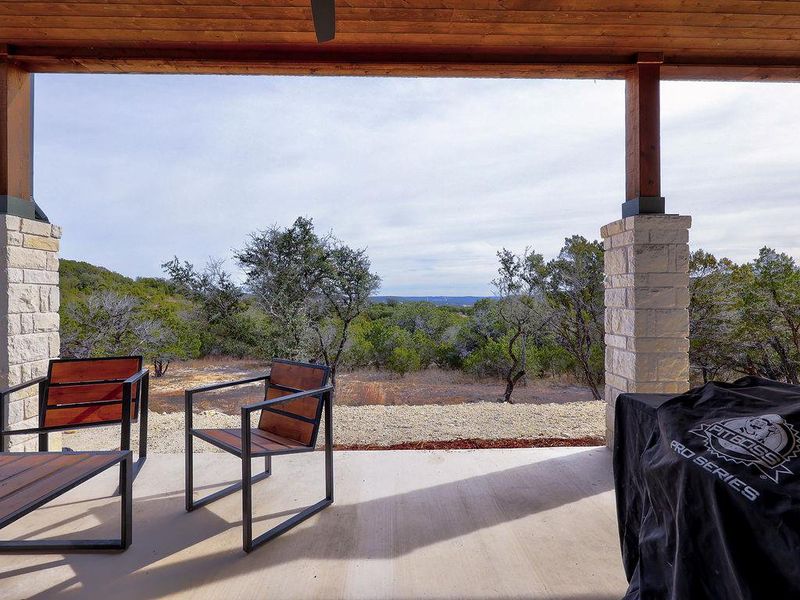 Exterior details and patio area of a home in , Bertram (Image 23).