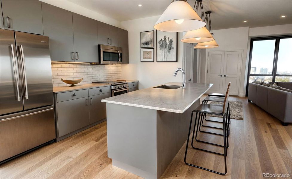 Furnished interior view inside a new home in , Denver (Image 6).