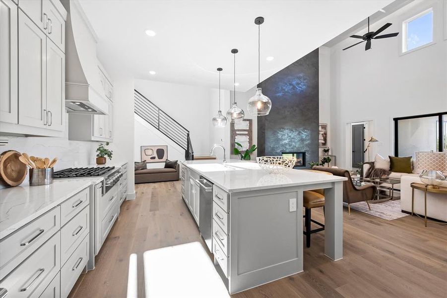 Furnished interior view inside a new home in The Highlands, Northlake (Image 11).