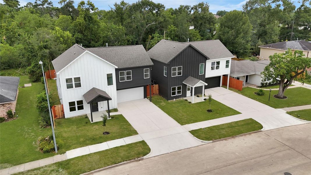 Front exterior of a new home in , Houston, TX, highlighting curb appeal (Image 1). Front exterior of a new home in , Houston, TX, highlighting curb appeal (Image 1).