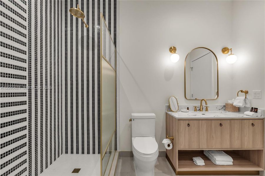 Furnished interior view inside a new home in , Miami (Image 9).