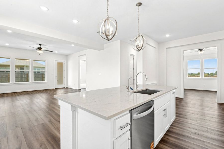 Furnished interior view inside a new home in University Heights, Round Rock (Image 9).