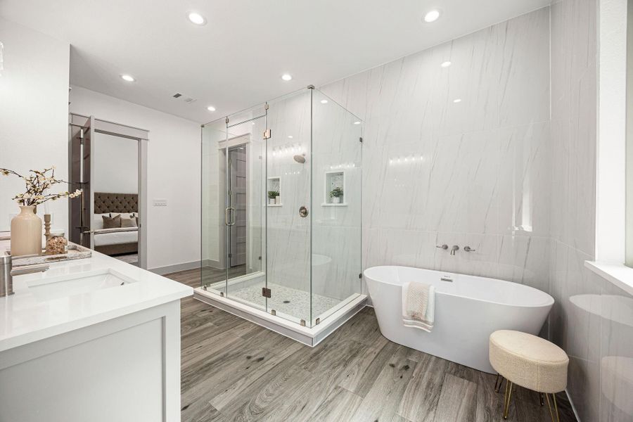 Furnished interior view inside a new home in , Houston (Image 35).