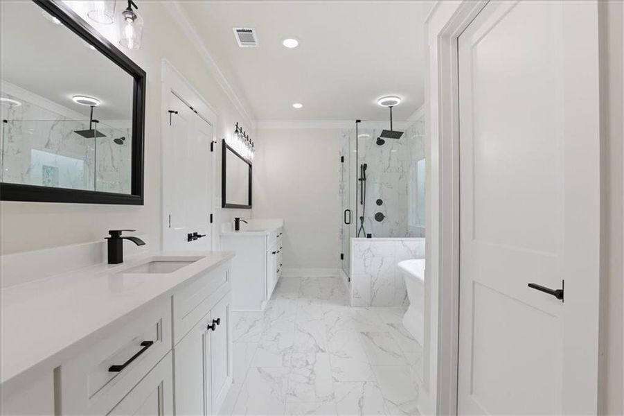 Furnished interior view inside a new home in , Monroe (Image 18).