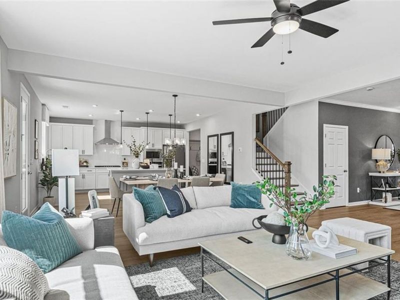 Furnished interior view inside a new home in Wehunt Meadows, Hoschton (Image 13).