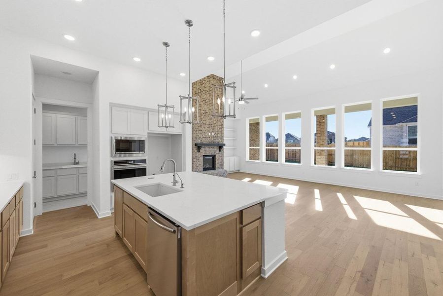 Furnished interior view inside a new home in 6 Creeks at Waterridge, Kyle (Image 8).