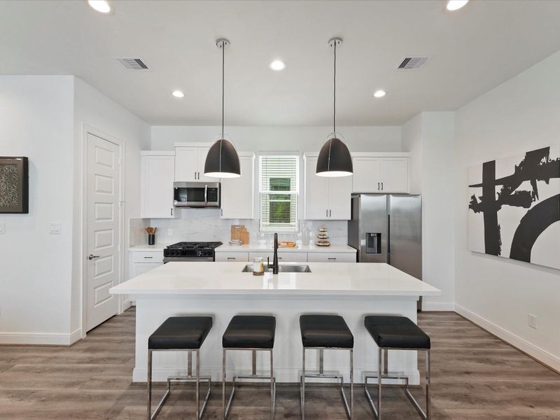 Furnished interior view inside a new home in Reserve At Oak Forest, Houston (Image 16). Furnished interior view inside a new home in Reserve At Oak Forest, Houston (Image 16).