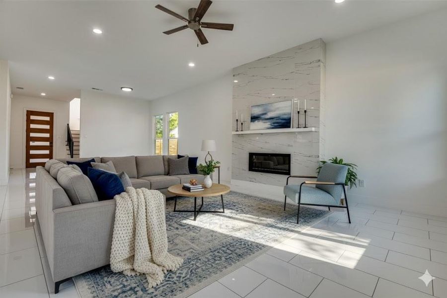 Living room Virtually Staged