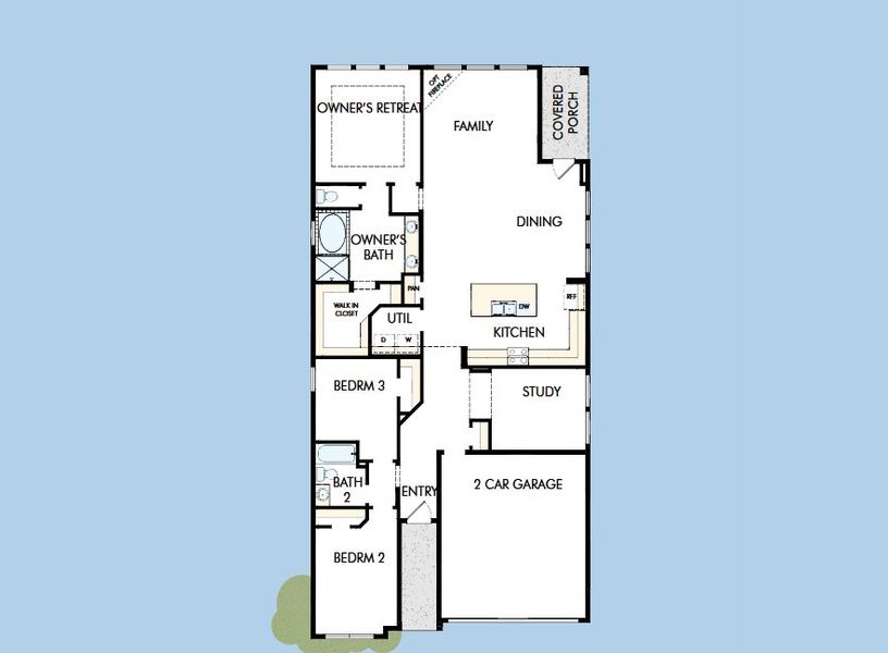 2D floor plan layout for the The Carrollton by David Weekley Homes in Elyson 45', Katy, TX (Image 3). 2D floor plan layout for the The Carrollton by David Weekley Homes in Elyson 45', Katy, TX (Image 3).