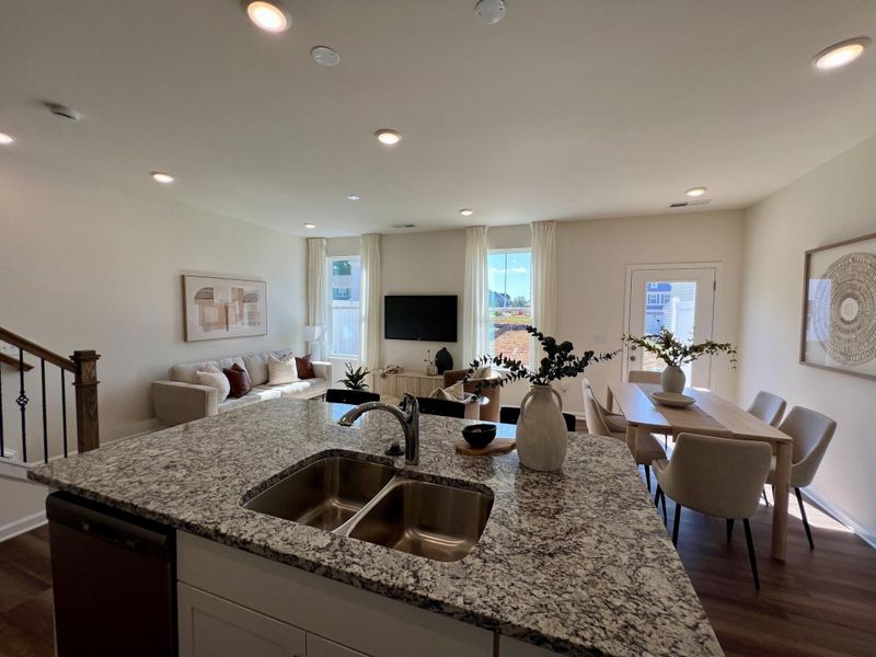 Furnished interior view inside a new home in Bellevue Townhomes, Greenville (Image 11).