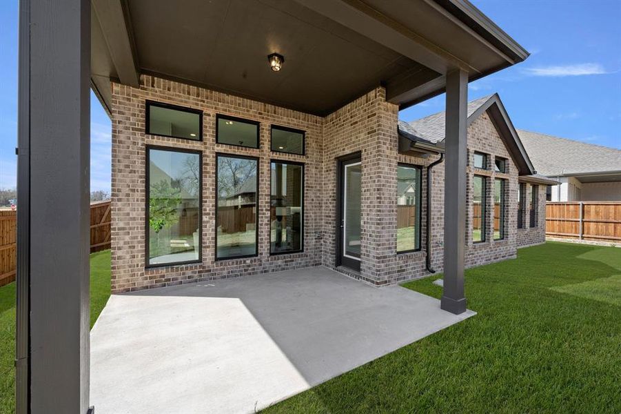 Exterior details and patio area of a home in Redden Farms - Phase 1, Midlothian (Image 3). Exterior details and patio area of a home in Redden Farms - Phase 1, Midlothian (Image 3).
