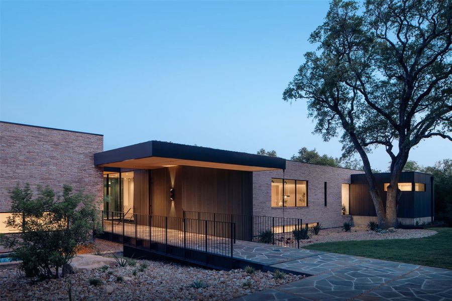 Exterior details and patio area of a home in , Austin (Image 17).