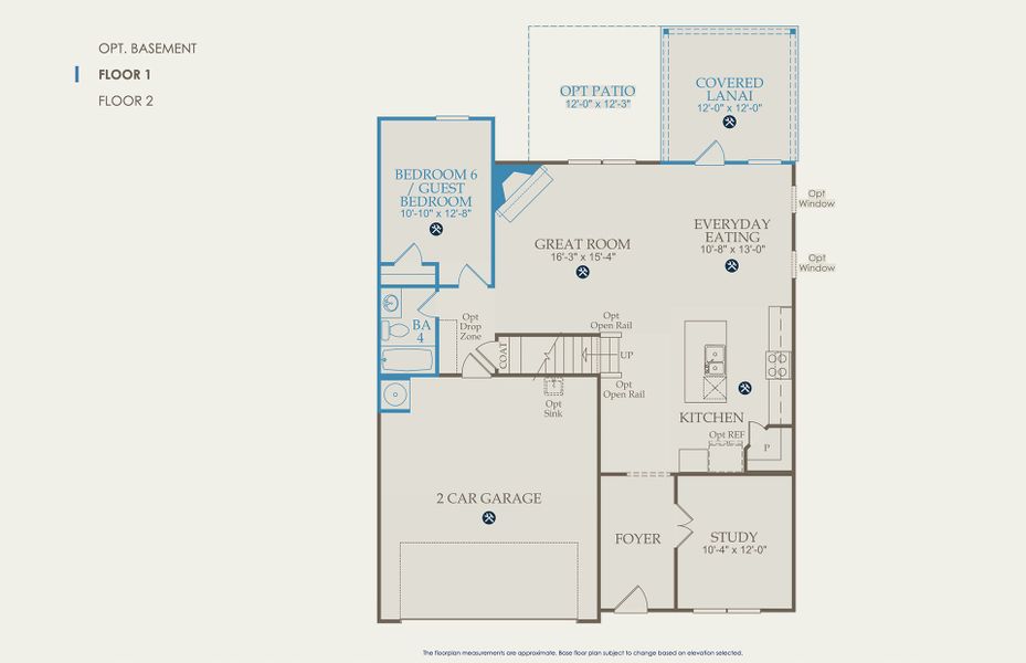 Hampton Floor Plan, Quick Move-In Home, Floor 1