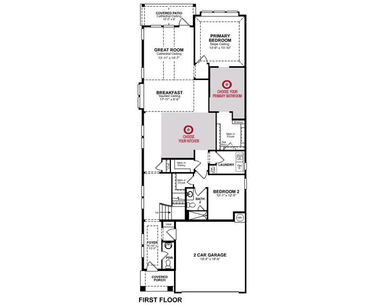 2D floor plan layout for the Somerset by Beazer Homes in Bridgeland, Cypress, TX (Image 3).