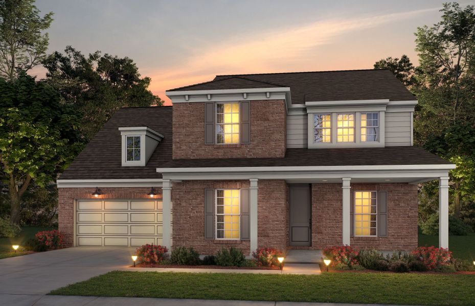 Representative exterior photo of a completed home built from the Riverview by Pulte Homes in Waterside at Pine Island, Columbia, SC (Image 1). Representative exterior photo of a completed home built from the Riverview by Pulte Homes in Waterside at Pine Island, Columbia, SC (Image 1).