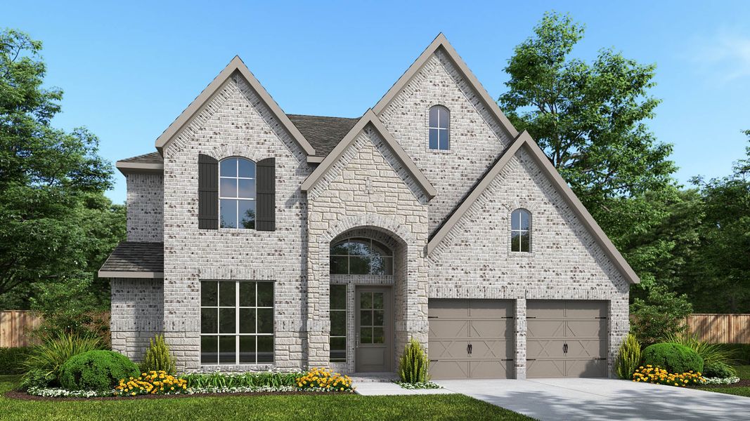 Representative exterior photo of a completed home built from the 3095W by Perry Homes in Bridgeland, Cypress, TX (Image 8). Representative exterior photo of a completed home built from the 3095W by Perry Homes in Bridgeland, Cypress, TX (Image 8).