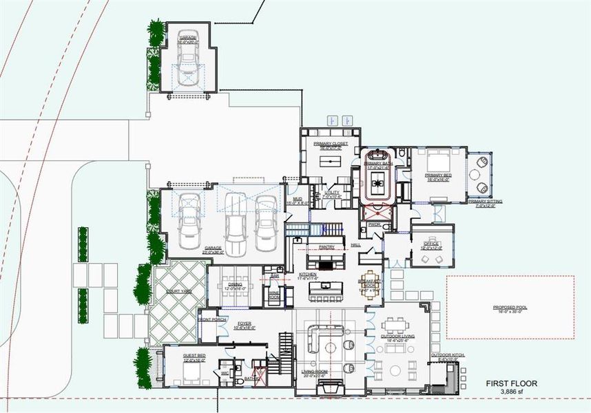 2D floor plan layout of this home in , Fairview, TX (Image 3).
