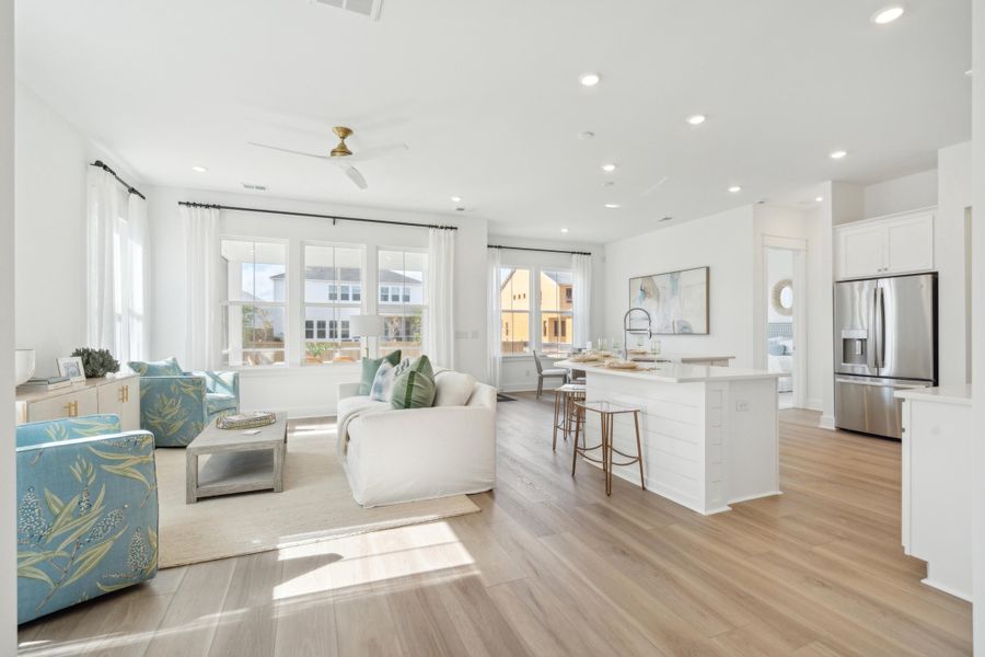 Furnished interior view inside a new home in Carnes Crossroads, Summerville (Image 6). Furnished interior view inside a new home in Carnes Crossroads, Summerville (Image 6).