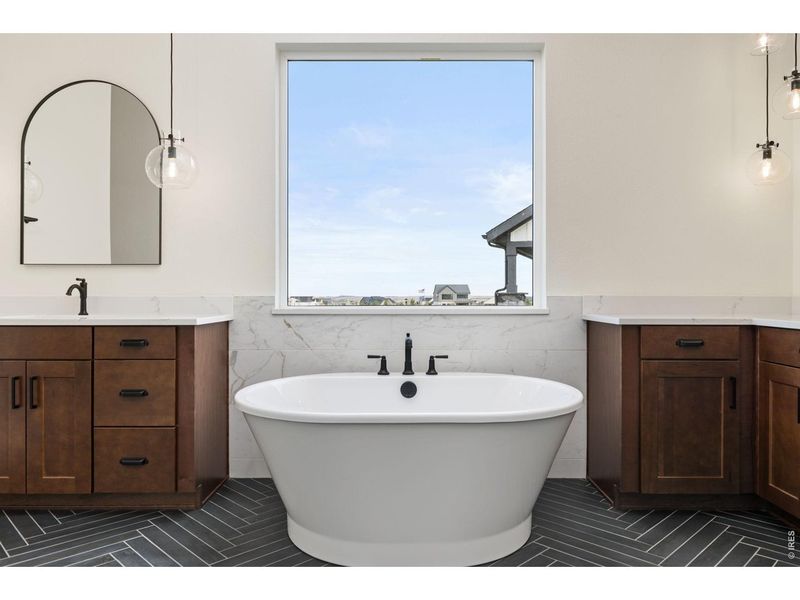 Furnished interior view inside a new home in RainDance, Windsor (Image 6).