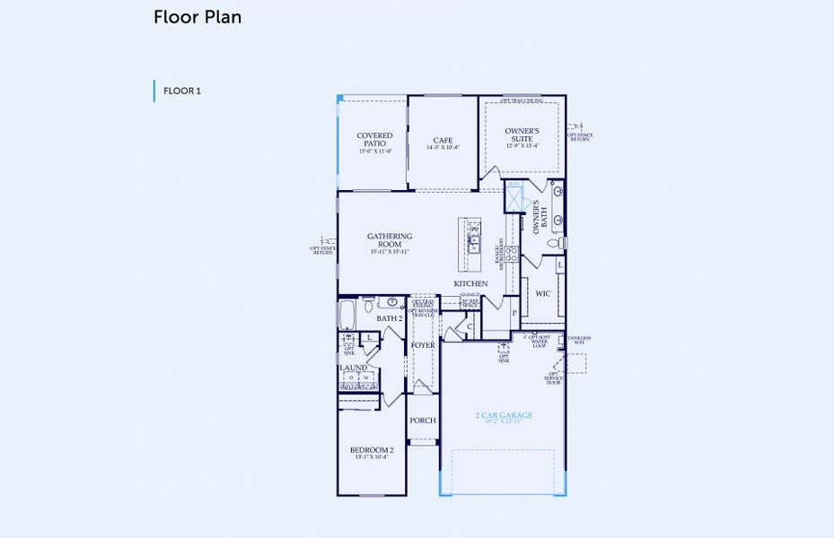 2D floor plan layout of this home in Sun City Festival, Buckeye, AZ (Image 4). 2D floor plan layout of this home in Sun City Festival, Buckeye, AZ (Image 4).