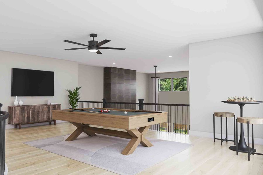 Furnished interior view inside a new home in Woodson’s Reserve 80′, Spring (Image 19).