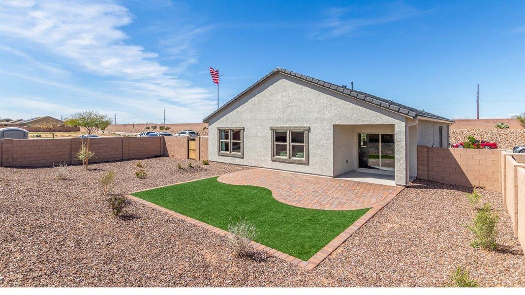 Exterior details and patio area of a home in Saguaro Bloom, Marana (Image 23).