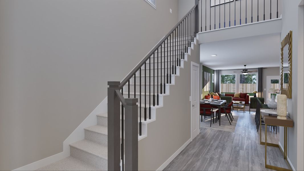 Representative unfurnished interior of a home built from the Driftwood by Tricoast Homes in Sunterra 40, Katy (Image 21). Representative unfurnished interior of a home built from the Driftwood by Tricoast Homes in Sunterra 40, Katy (Image 21).