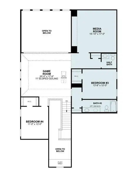 2D floor plan layout of this home in Aster Park, McKinney, TX (Image 3).