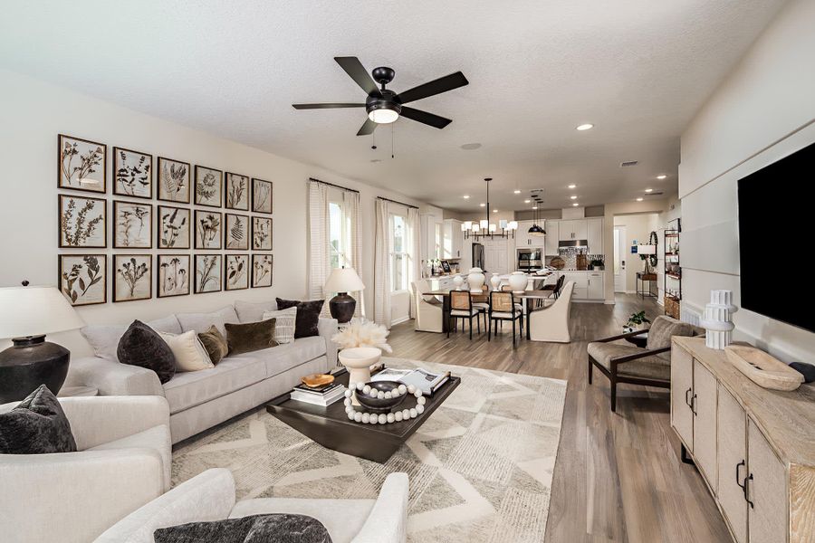 Great Room - Meadowood at Brack Ranch in St. Cloud, FL by Landsea Homes