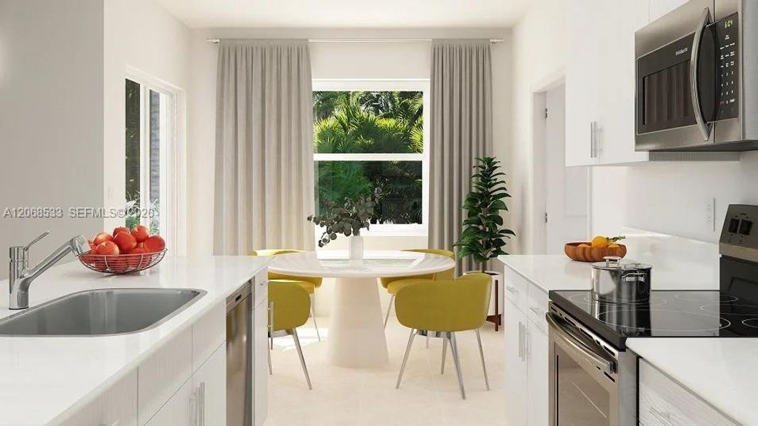 Furnished interior view inside a new home in Wildwood Groves, Miami (Image 3).