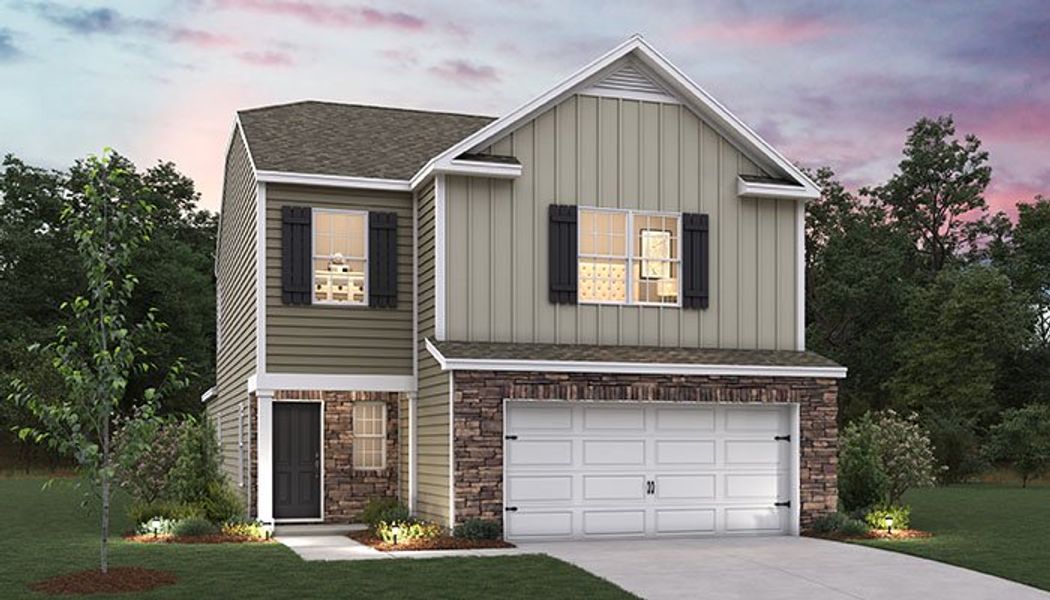Representative exterior photo of a completed home built from the Manning by D.R. Horton in Valley View, Waynesville, NC (Image 4).