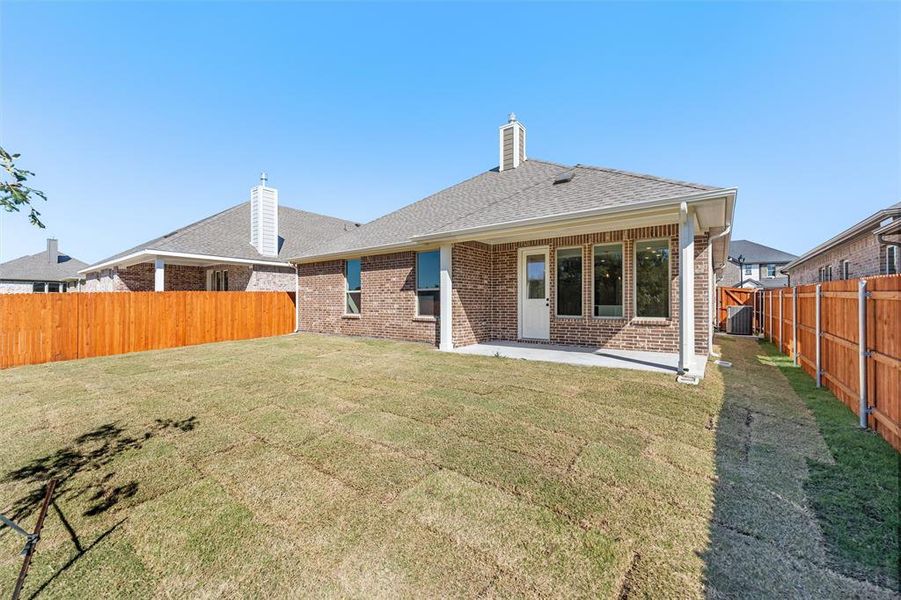 Exterior details and patio area of a home in Morningstar, Aledo (Image 24). Exterior details and patio area of a home in Morningstar, Aledo (Image 24).