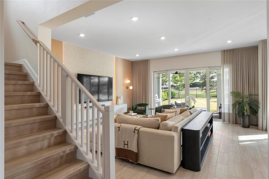 Furnished interior view inside a new home in Arden: The Waterford Collection, Loxahatchee (Image 15).