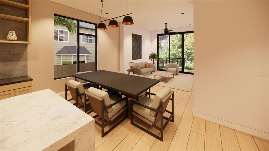 Furnished interior view inside a new home in , Tampa (Image 8). Furnished interior view inside a new home in , Tampa (Image 8).