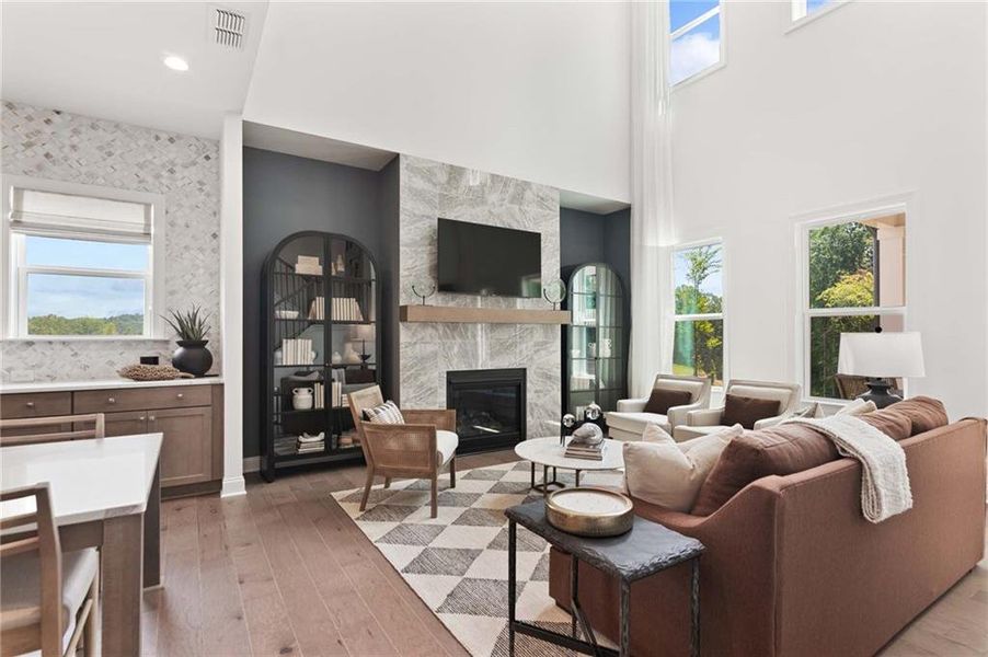 Furnished interior view inside a new home in East Harbor II at Chestatee, Dawsonville (Image 16).