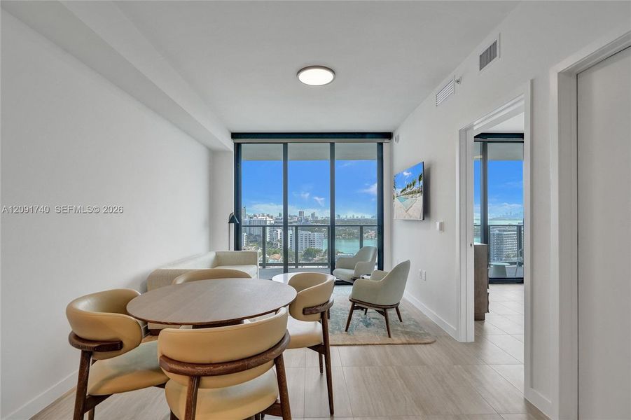 Furnished interior view inside a new home in , Miami Beach (Image 11).