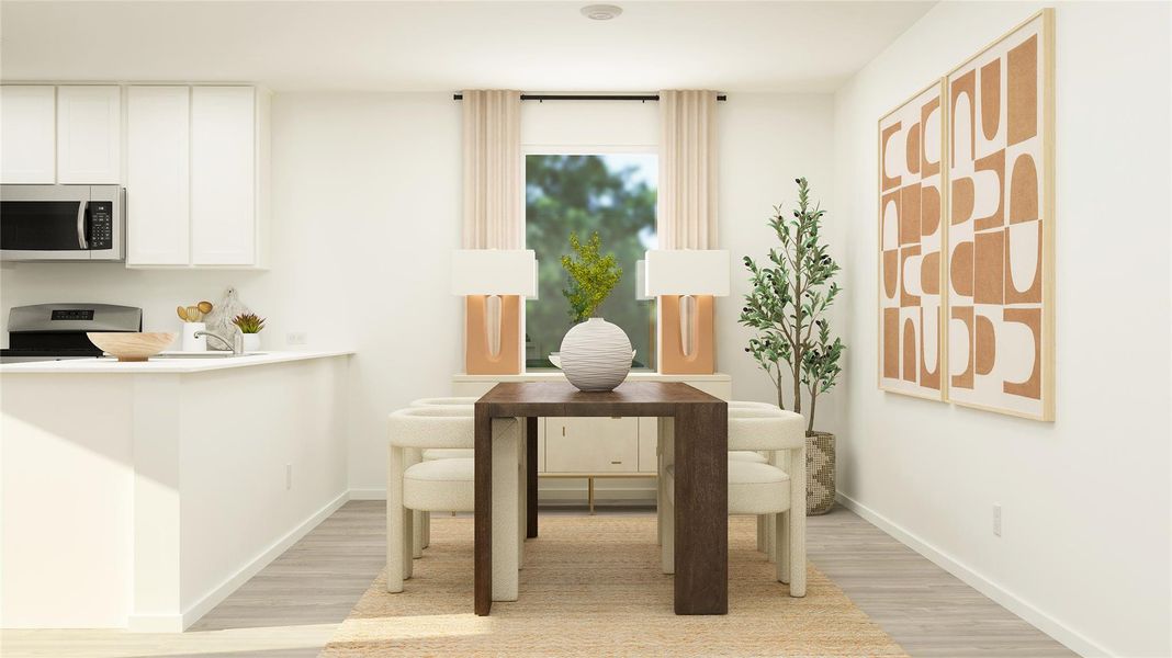 Furnished interior view inside a new home in Bertram Oaks, Bertram (Image 12). Furnished interior view inside a new home in Bertram Oaks, Bertram (Image 12).