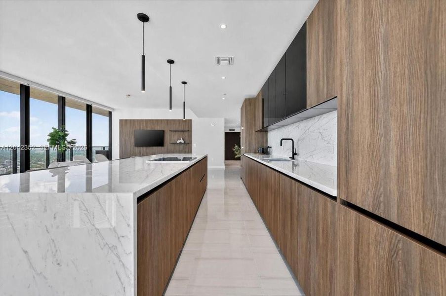 Furnished interior view inside a new home in , Miami (Image 13).