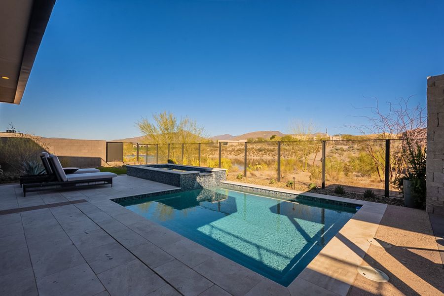Exterior details and patio area of a home in Village at Seven Desert Mountain, Scottsdale (Image 25).