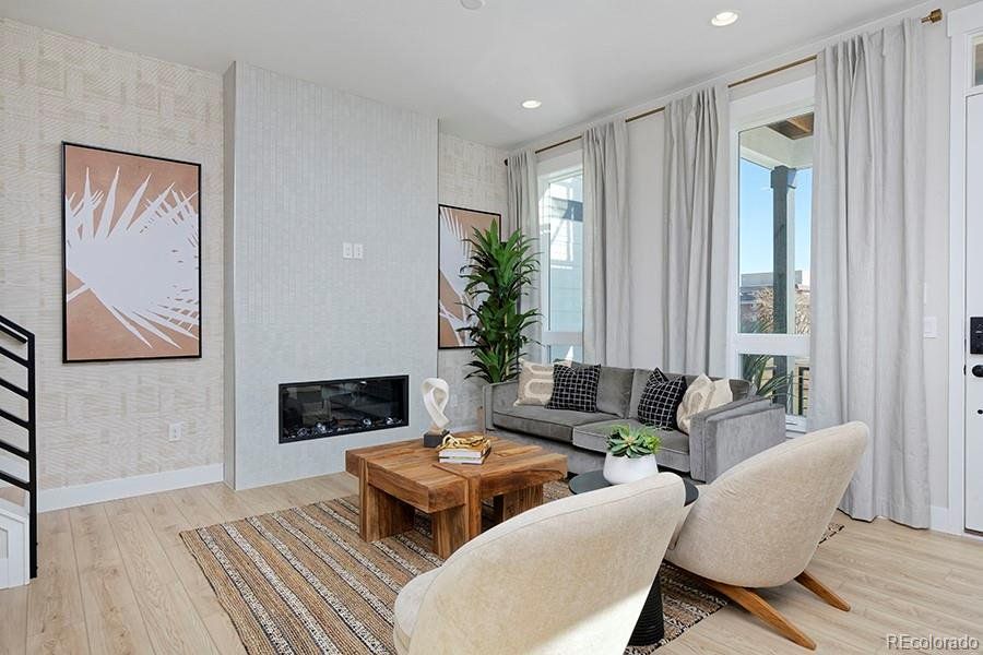 Furnished interior view inside a new home in , Denver (Image 1). Furnished interior view inside a new home in , Denver (Image 1).