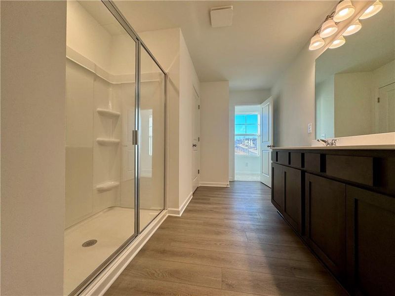 Furnished interior view inside a new home in Eastlyn Crossing, Flowery Branch (Image 8). Furnished interior view inside a new home in Eastlyn Crossing, Flowery Branch (Image 8).