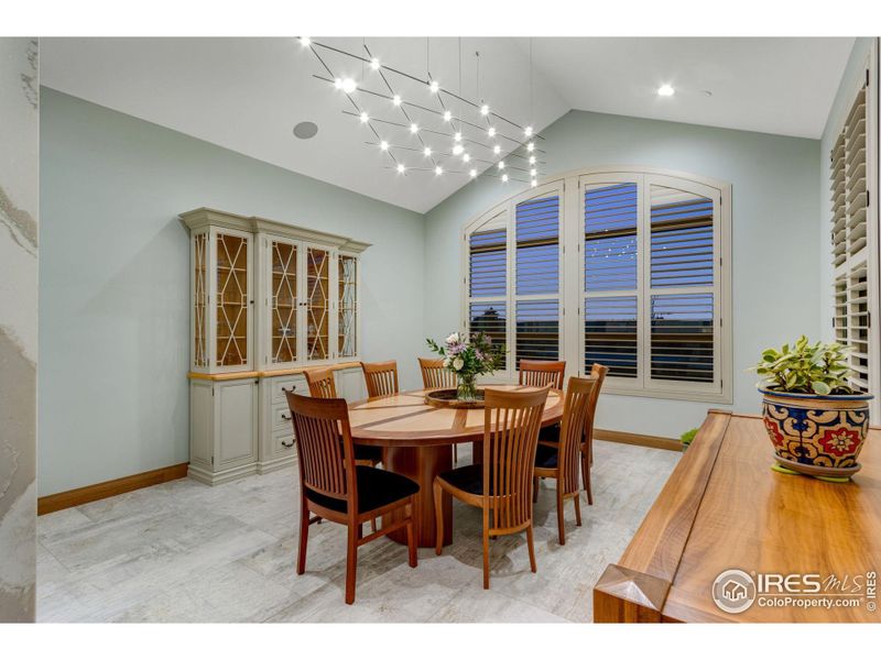 Dining Room featuring a 2 way fireplace