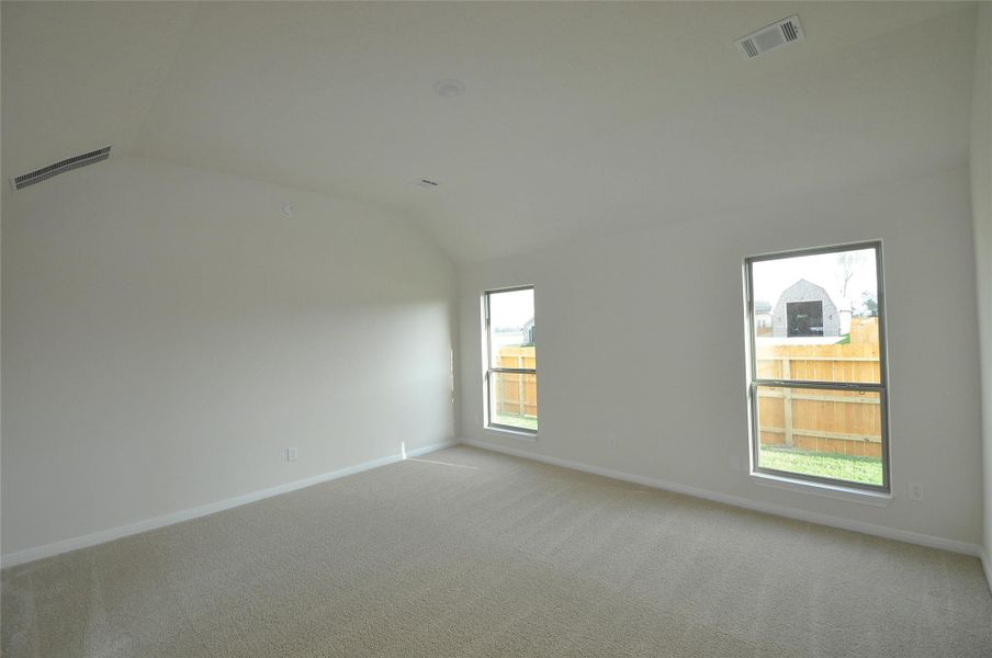 Master is located to the rear of this home.