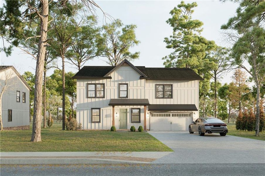Front exterior of a new home in , Decatur, GA, highlighting curb appeal (Image 2). Front exterior of a new home in , Decatur, GA, highlighting curb appeal (Image 2).