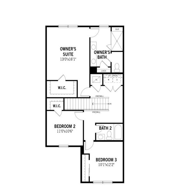2D floor plan layout of this home in Avila, Jensen Beach, FL (Image 5).