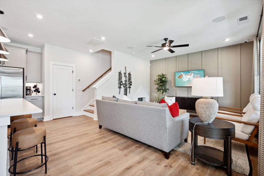 Representative furnished interior of a home built from the Allison by Tri Pointe Homes in Seven Oaks, Belmont (Image 19).