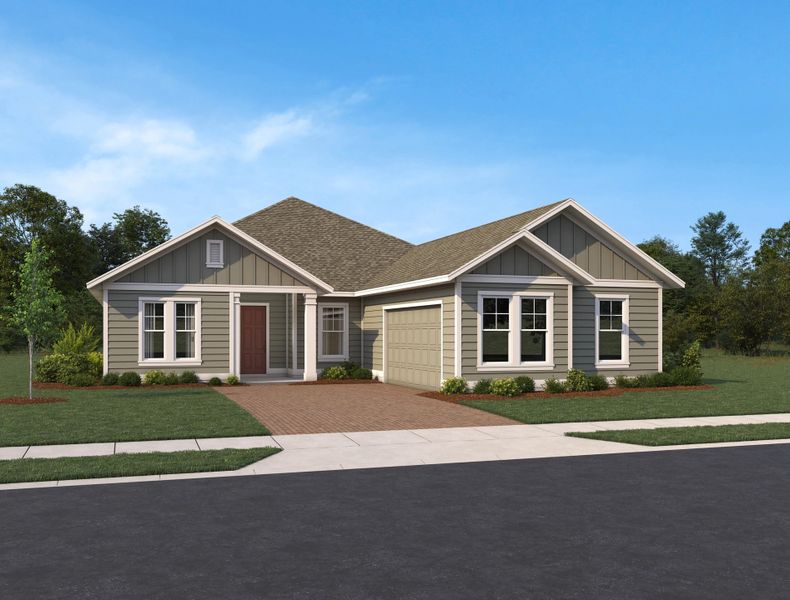 Representative exterior photo of a completed home built from the Erie by Ashton Woods in Northlake Estate, Winter Garden, FL (Image 5). Representative exterior photo of a completed home built from the Erie by Ashton Woods in Northlake Estate, Winter Garden, FL (Image 5).